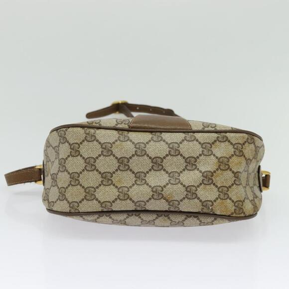 GUCCI GG Supreme Web Sherry Line Bag Pvc Brown Gold 89 02 032 - Picture 9 of 16